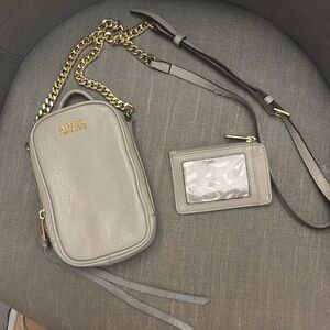 Aimee Kestenberg Chelsea Crossbody Bag Alia Slim Purse/ID Wallet (Elephant Gray)